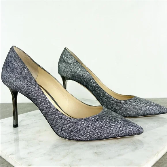 Jimmy Choo | Shoes | Jimmy Choo Romy 85mm Lame Glitter Pump Heels